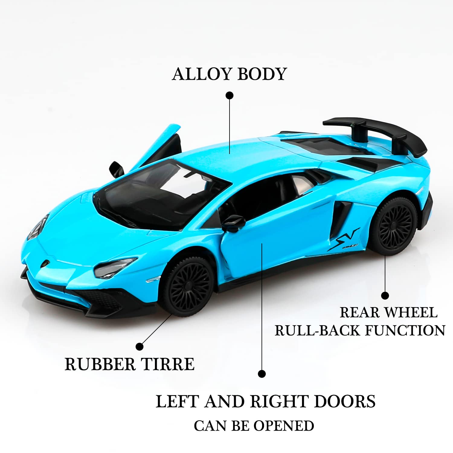 Amazon.com: TOKAXI 1/36 Scale LP750-4 SV Diecast Car Models,Pull